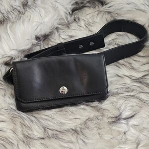 AllSaints Black 32mm Belt Bag